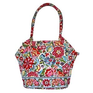 Vera Bradley Floral Quilted Handbag Purse Universal Zipper Tote Bag‎ Colorful